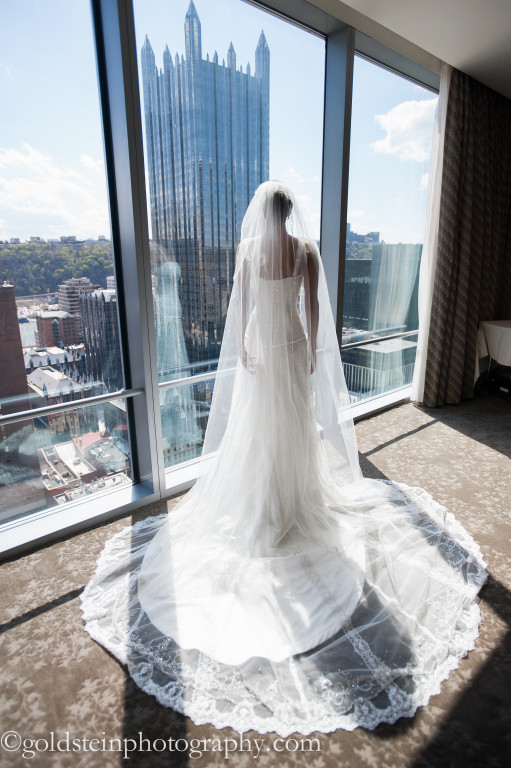 Fairmont Hotel Wedding: Long Bridal Train