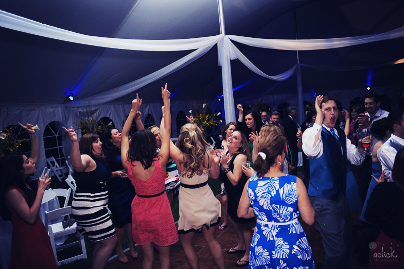 The Links Bloomsburg Wedding Reception Tent Dance Floor with Band