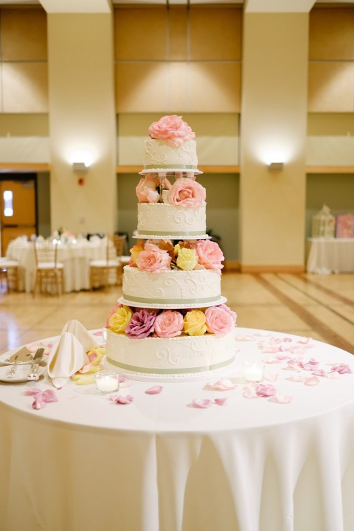 Circuit Center Ballroom Wedding - 4-Tier Wedding Cake