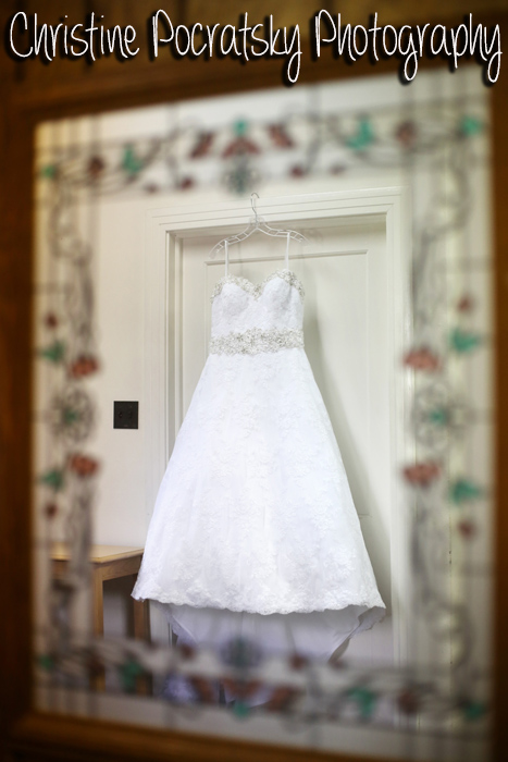 Hopwood Social Hall Wedding - Hanging Wedding Dress