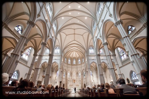 Power Center Ballroom Pittsburgh Wedding Ceremony - High Cathedral Ceilings