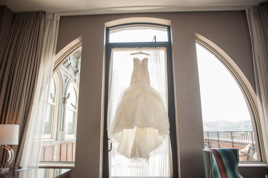 The Club at Nevillewood Wedding: Hanging White A-Line Wedding Dress