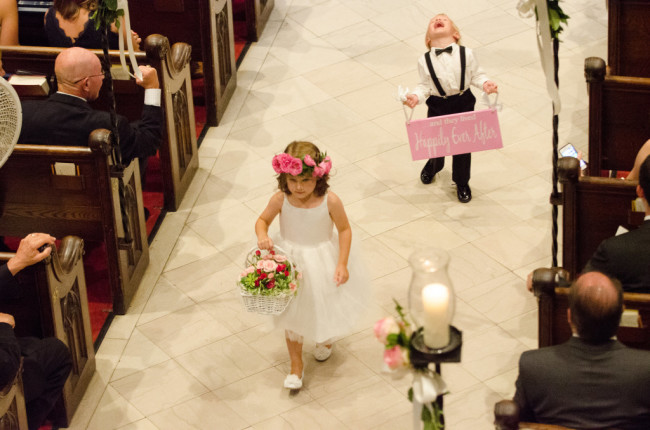 The Club at Nevillewood Wedding Ceremony: Children Walking Down the Aisle