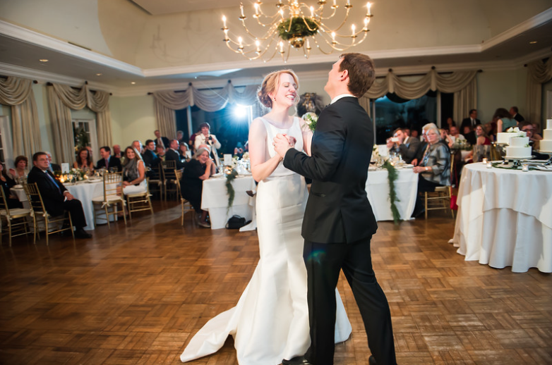 Longue Vue Club Wedding Reception: Bride and Groom on Dance Floor