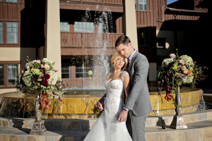 Hilton Garden Inn Southpointe Wedding Newlyweds Posing 