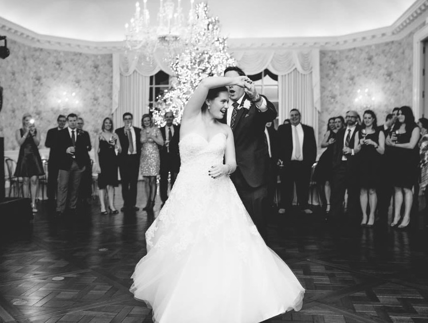 Country Club Pittsburgh Wedding Bride and Groom Dancing Together